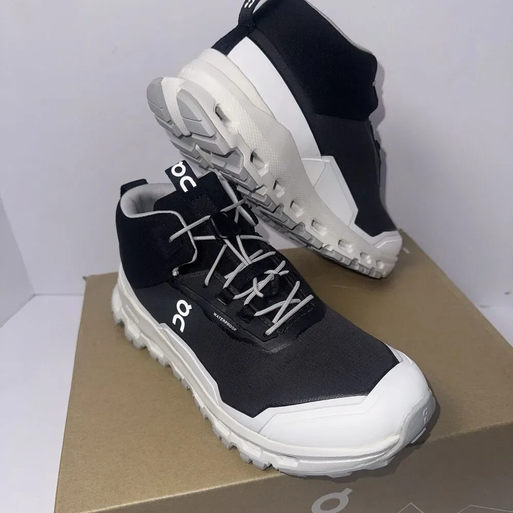 On Cloudhero Mid Waterproof Unisex Kids Sneakers Black/White US 3.5 EU 35.5 NIB